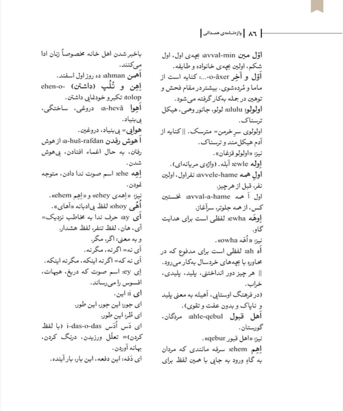 واژه نامه ی همدانی - نمونه سوم - جزیره کتاب های الکترونیکی